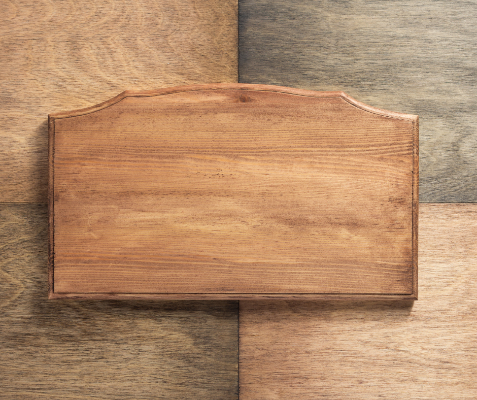 Wooden sign
