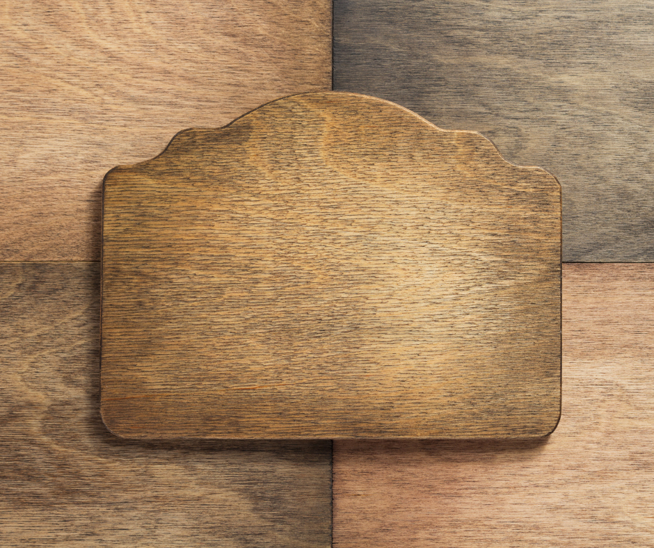 Wooden sign