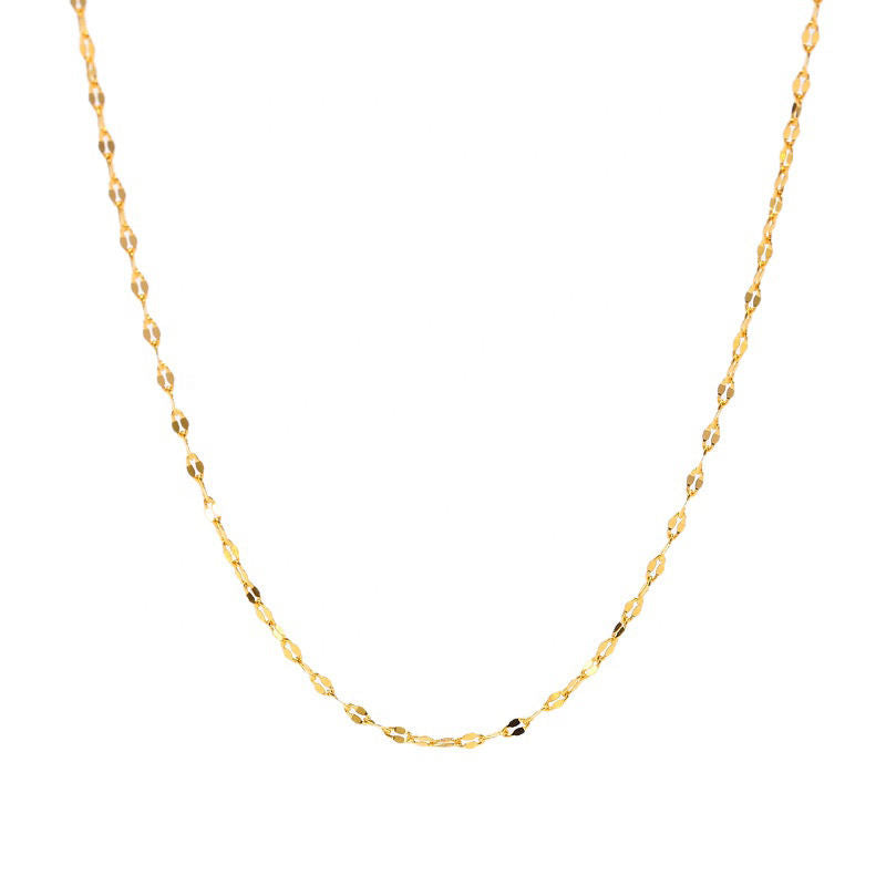 18K Gold Dainty Skinny Glitter Chain