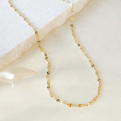 18K Gold Dainty Skinny Glitter Chain