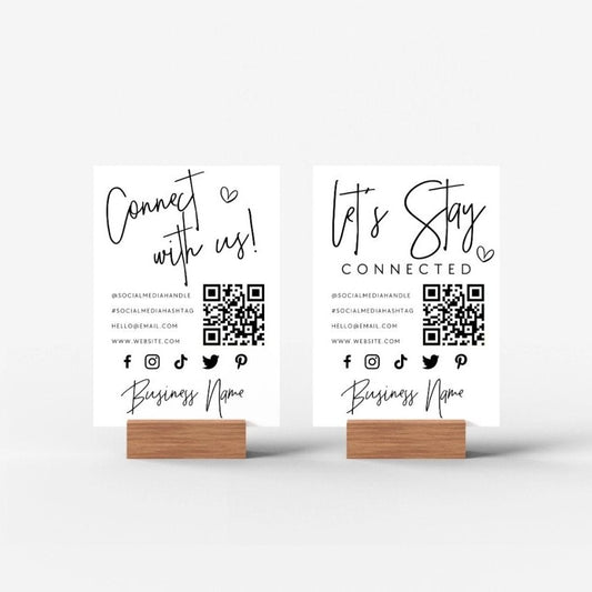 Social Media & QR Code Sign